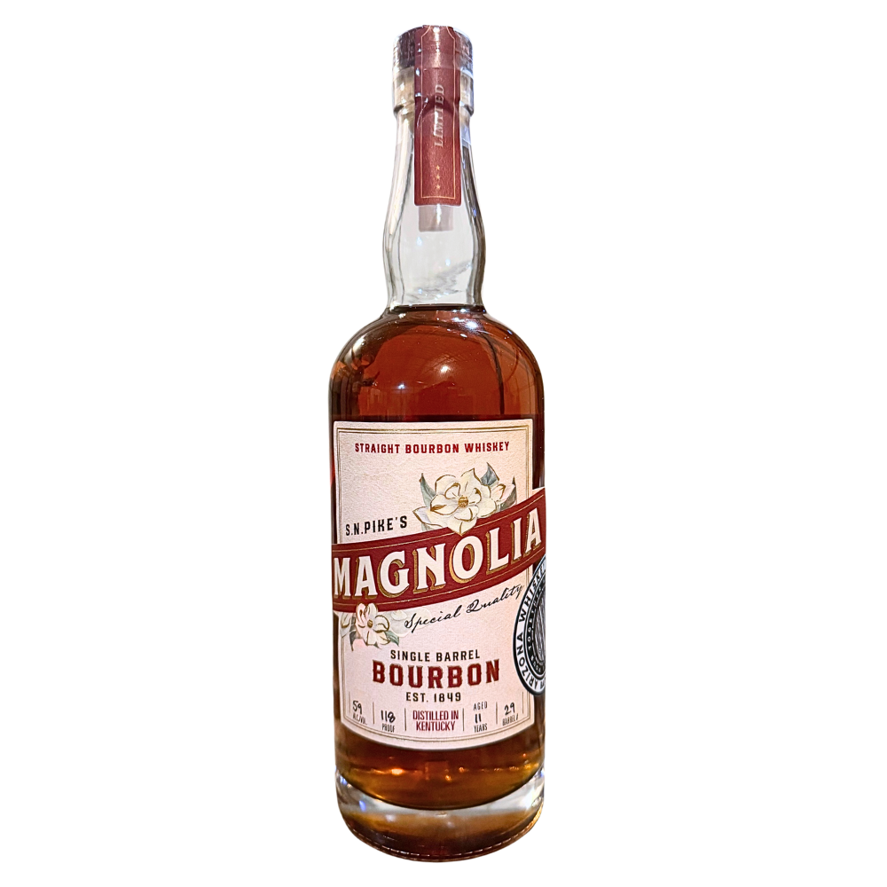 S.N. Pike's Magnolia Single Barrel Bourbon Whiskey Distilled in Kentucky 