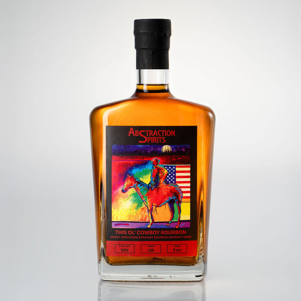 Abstraction Spirits This Ol’ Cowboy 9-Year Uncut Unfiltered Straight Bourbon Whiskey