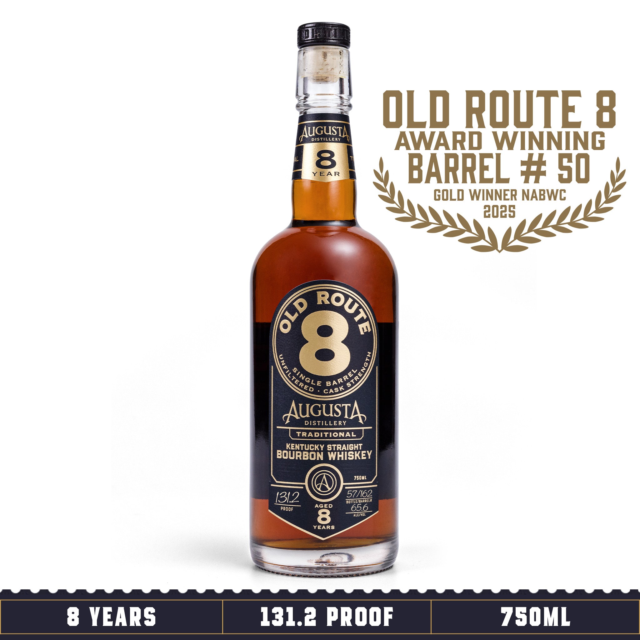 Augusta Old Route 8 Barrel #50 NABWC Award Winner 131.2 Proof