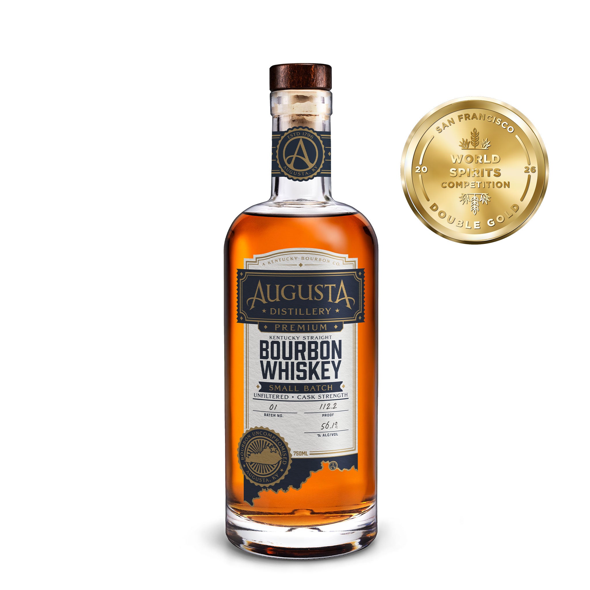 Augusta Small Batch Cask Strength Bourbon Whiskey