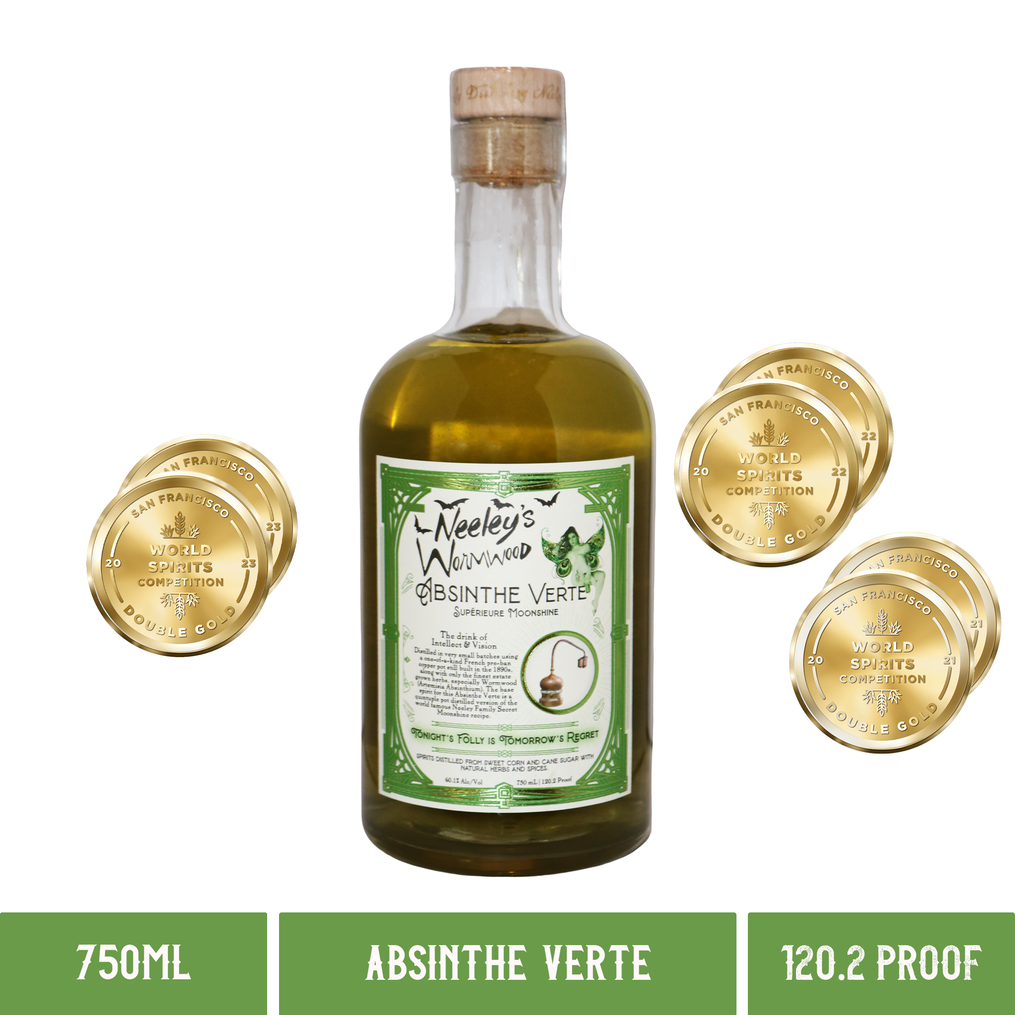 Neeley's Wormwood Absinthe Verte - 120.2 Proof (750ml)