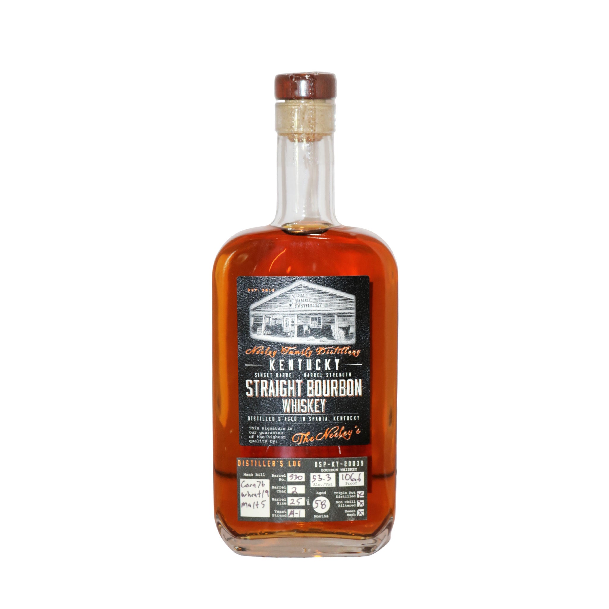 Neeley Single Barrel Straight Wheated Bourbon 106.6 Proof 375ml