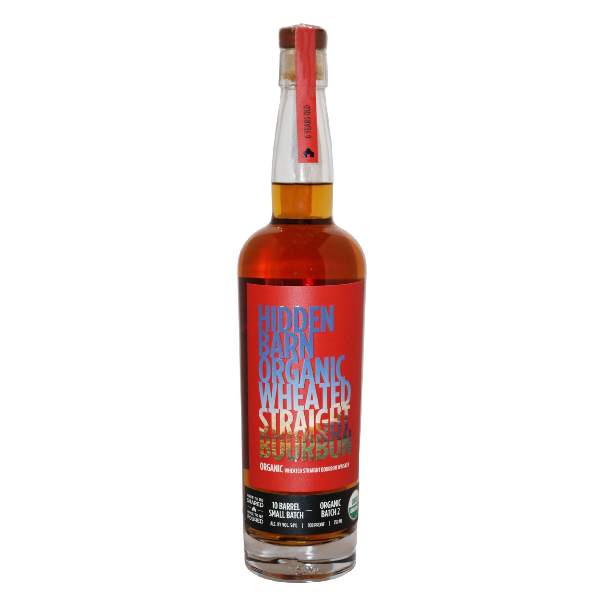 Hidden Barn "Batch 2" Organic Wheated Bourbon 108 Proof 750ml