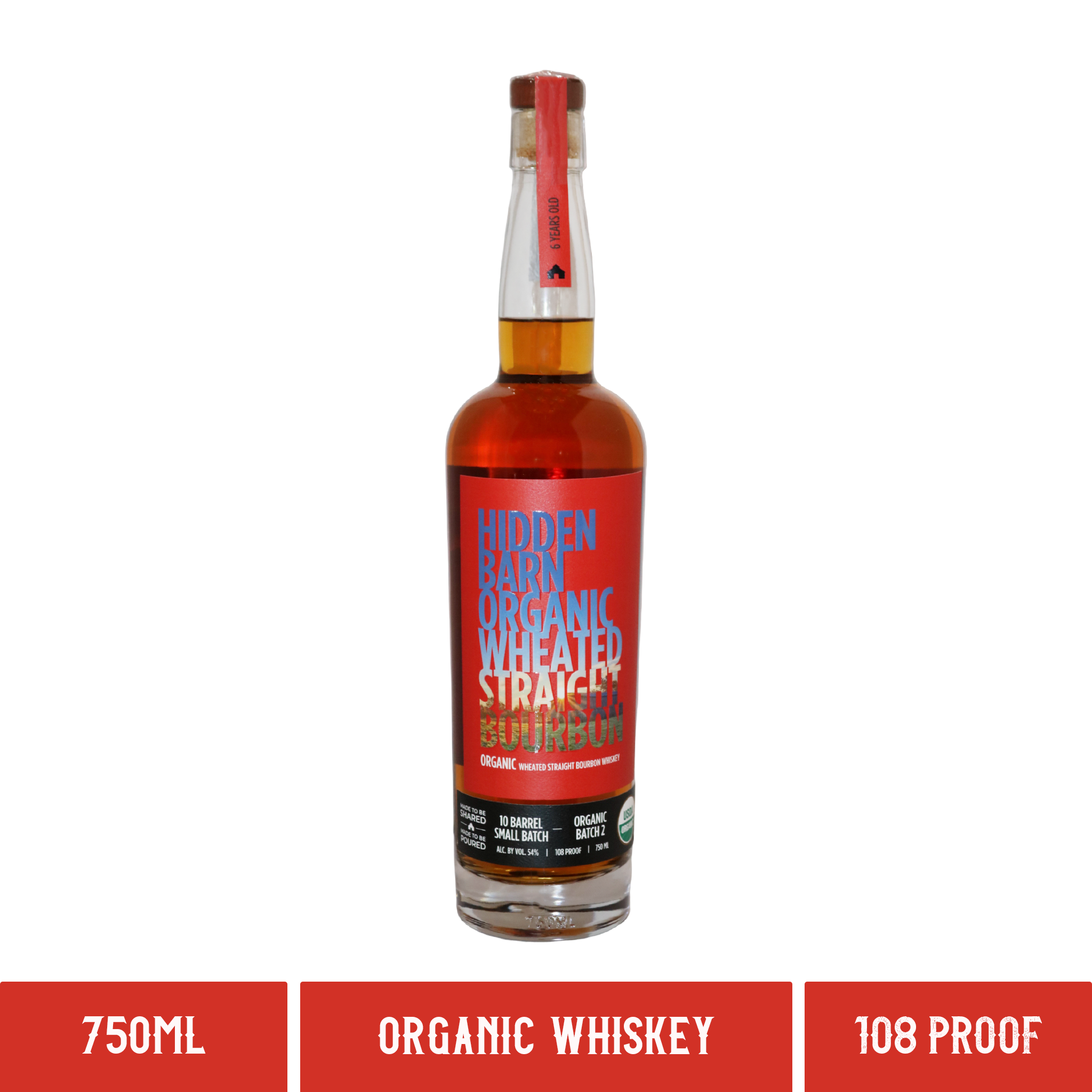Hidden Barn "Batch 2" Organic Wheated Straight Bourbon 108 Proof (750ml) Neeley