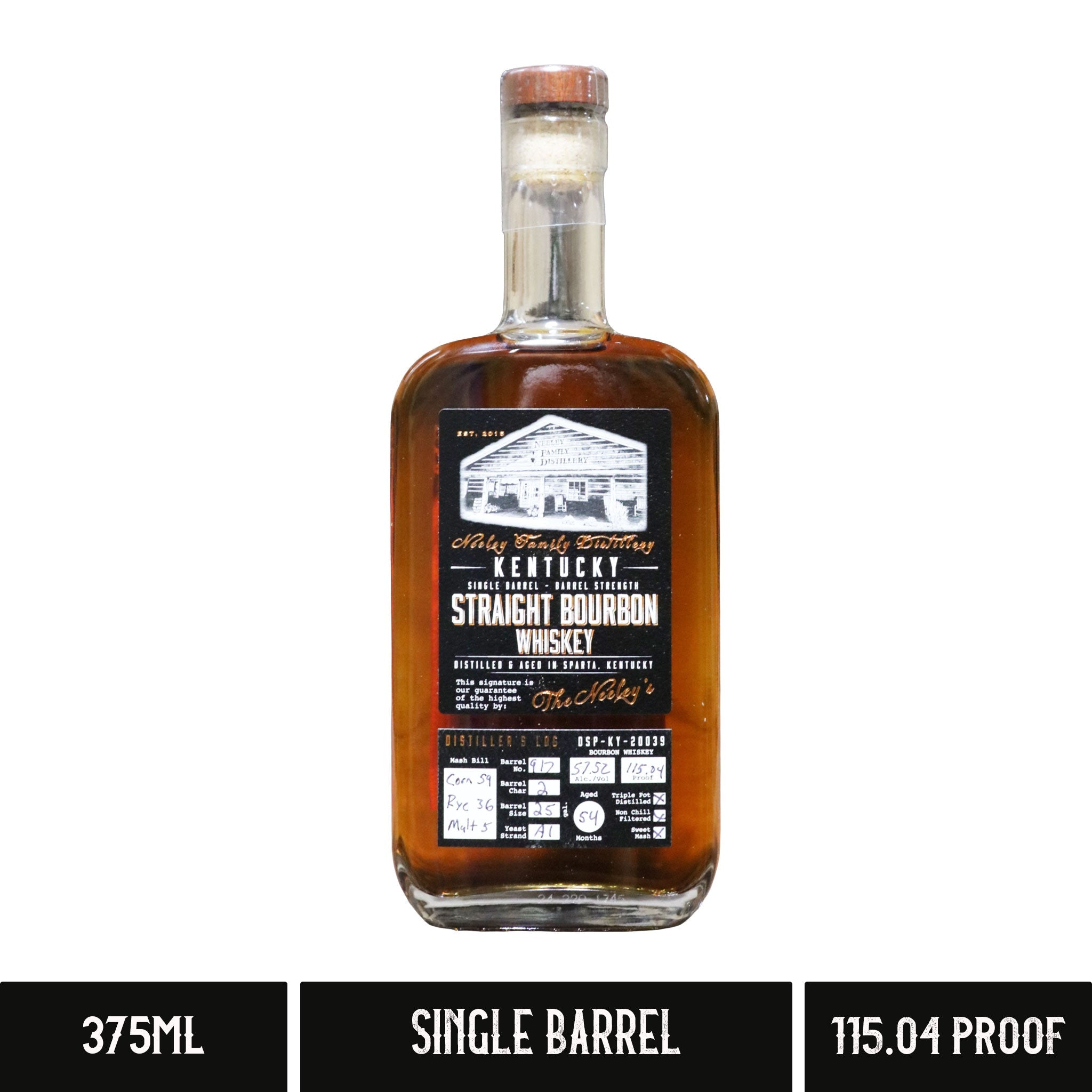 Neeley Family Distillery Experimental 36% High Rye Bourbon - 115.4 Proof (375ml)