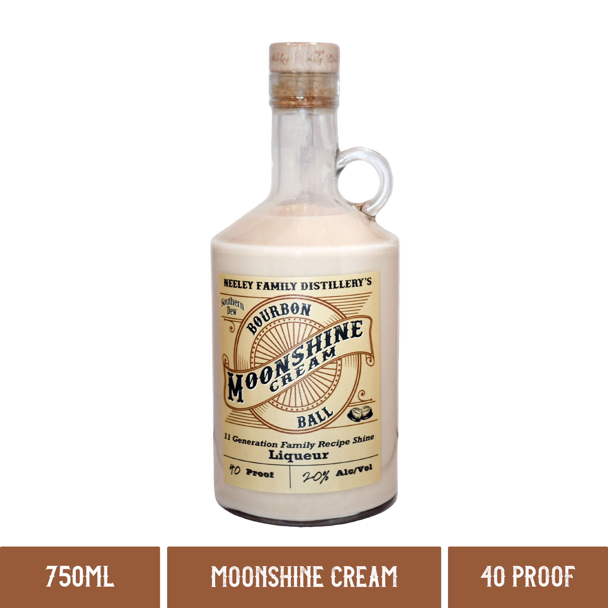 Neeley Family Distillery Bourbon Ball Moonshine Cream - 40 Proof (750ml)