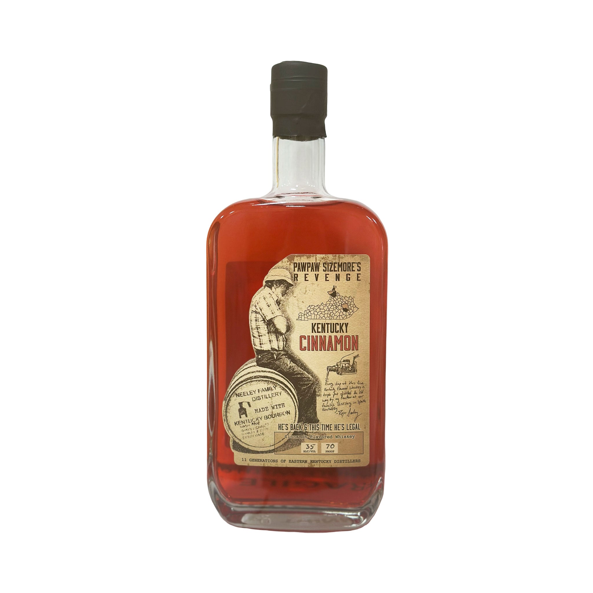 Neeley Pawpaw Sizemore's Revenge Cinnamon Whiskey 70 Proof 750ml