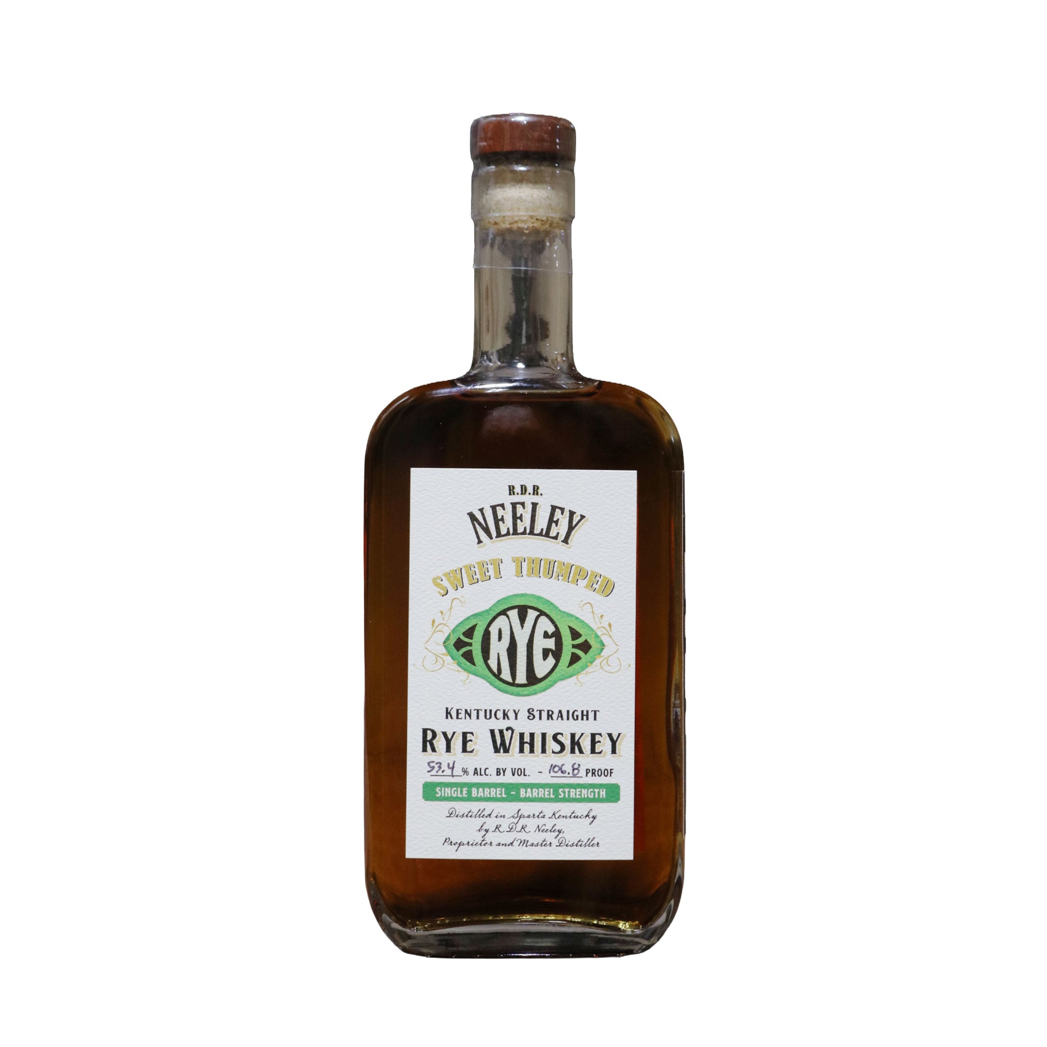 R.D.R. Neeley Sweet Thumped Rye Single Barrel 106.8 Proof 375ml ...