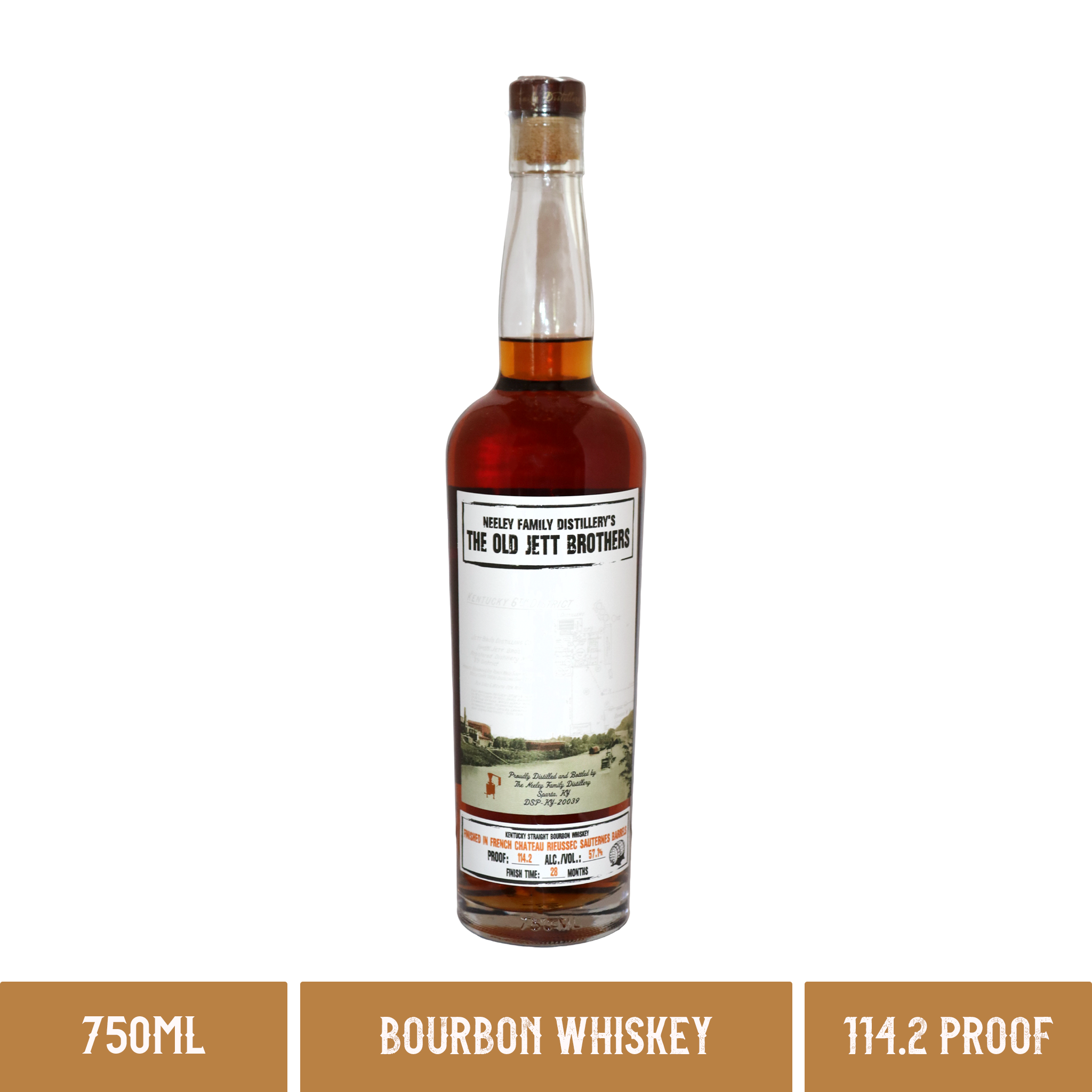 The Old Jett Brothers French Sauternes Barrel Finish 114.2 Proof (750ml) Neeley